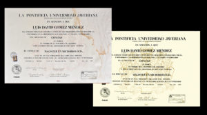 Diploma universidad restauradop