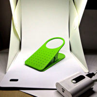 Muestra de toma fotografica dentro caja de luz