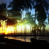 Foto pictorica atardecer en Riohacha