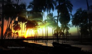 Foto pictorica atardecer en Riohacha