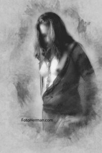 Chica desnuda con velo