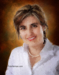 Retrato efecto pincel óleo