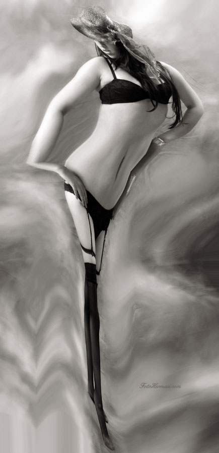 Foto desnudo artistico en blanco y negro